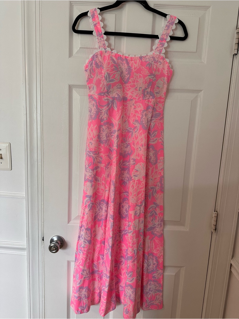 NWT Lilly Pulitzer Dwyer Midi Dress in Rousseau Pink Zen Garden - Picture 2 of 3